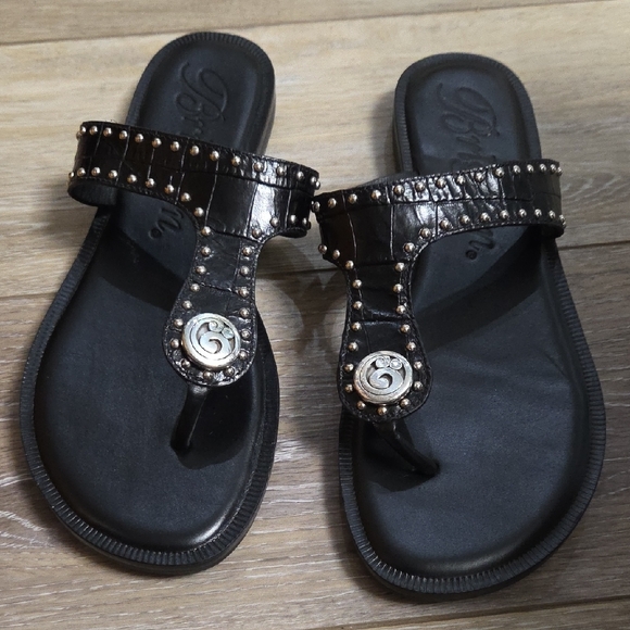 Brighton Black Studded Women's Sandals - Picture 6 of 8